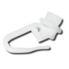 Gancho Cortina Plastico Blanco Riel En L Pack10