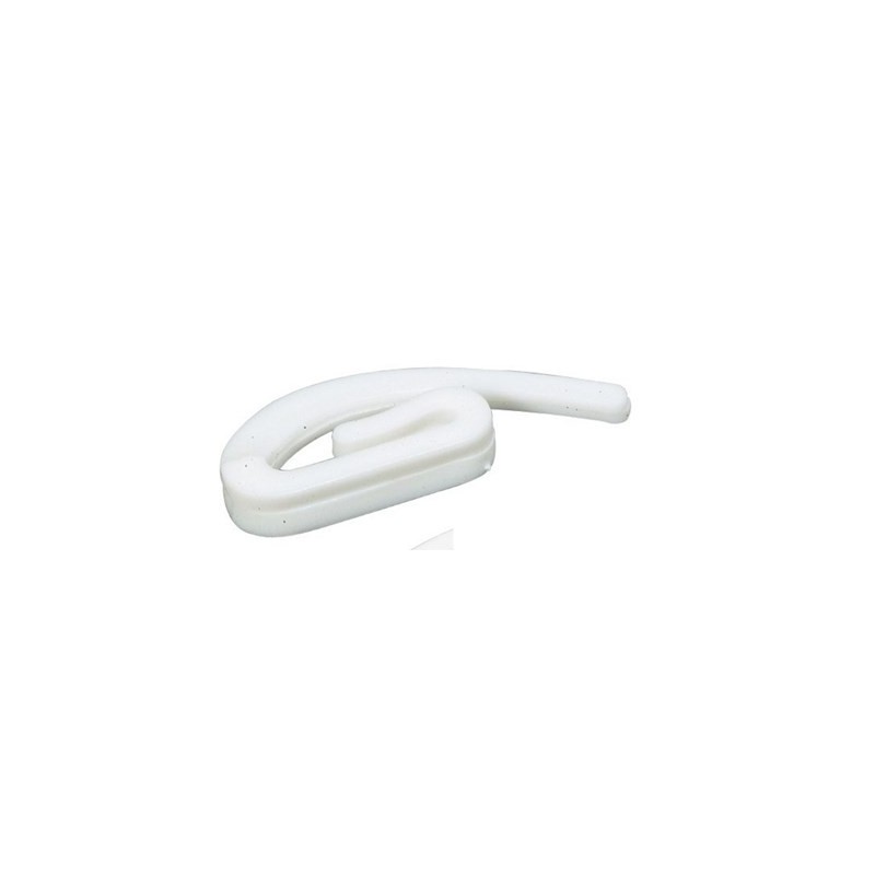 Gancho Cortina Plastico Blanco Pack10