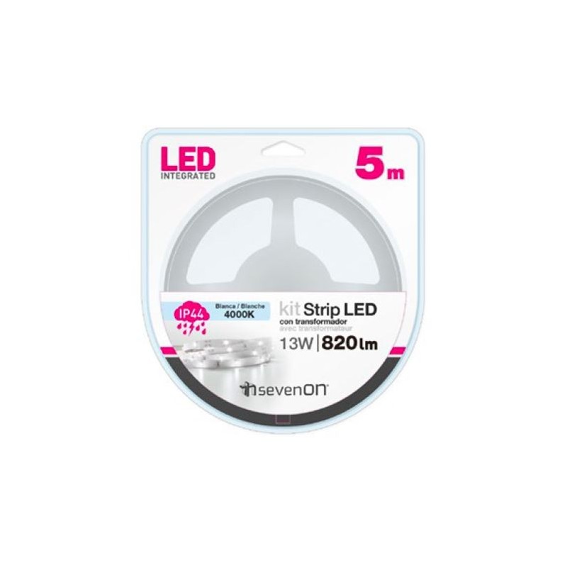 Tira Led 5 Metros Blanca 4000k Ip44 Con Transf