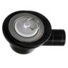 Desague Tipo F Codo 25mm Inox C/tapon Plast. Negro