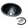 Seno Fregadero/lavabo Inox Redondo Negro 265mm