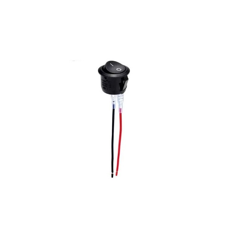 Interruptor Redondo Negro 12v Con Cable Xtg