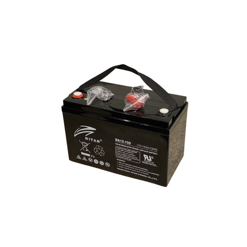 Bateria Agm 12v 100ah C10 Ritar. 32,5larx17anx22alt