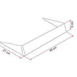 Spoiler Claraboyas Fiamma 40x40