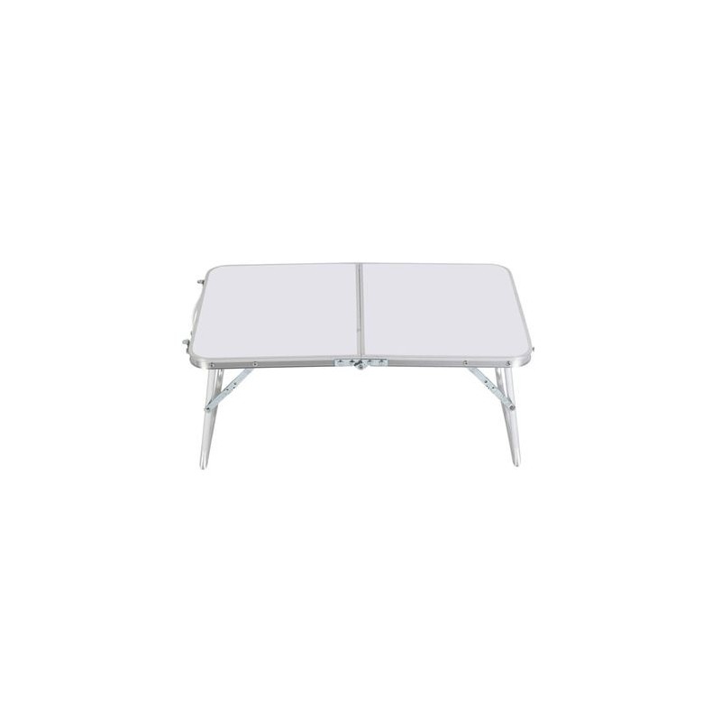 Mesa De Camping Baja Plegable Blanca Aluminio 60x40x25cm