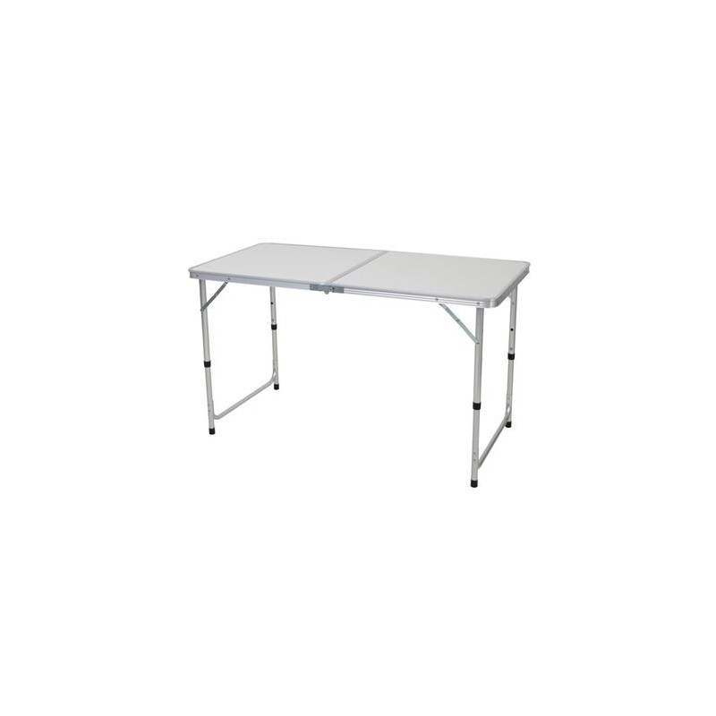 Mesa Camping Plegable Blanca 2 Posiciones Aluminio/mdf 90x60