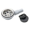 Desague Codo 25-20mm Inox Gris C/tapon Goma